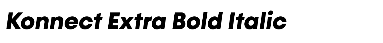 Konnect Extra Bold Italic